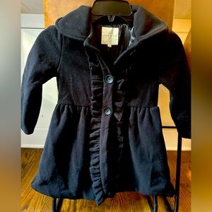 Girls black peacoat super soft size 5